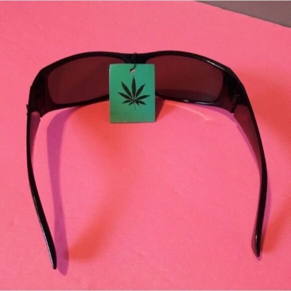 Weed Leaf Logo Shade Sunglasses Marijuana Logo - Picture 4 of 11